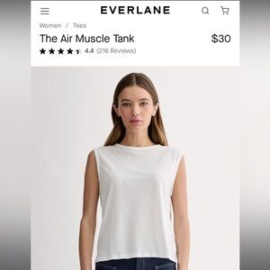 Everlane air muscle tank cami in white size L